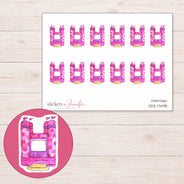 DDZ-17498 planner sticker sheet with enlarged sticker detail