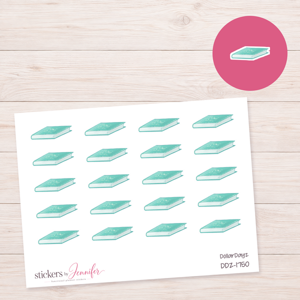 Mint Closed Book Planner Stickers | DDZ-1750