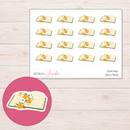 DDZ-17500 planner sticker sheet with enlarged sticker detail