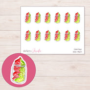 DDZ-17507 planner sticker sheet with enlarged sticker detail
