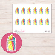 DDZ-17513 planner sticker sheet with enlarged sticker detail