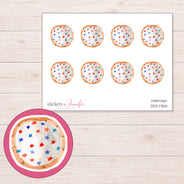 DDZ-17514 planner sticker sheet with enlarged sticker detail