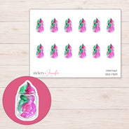 DDZ-17519 planner sticker sheet with enlarged sticker detail