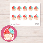 DDZ-17544 planner sticker sheet with enlarged sticker detail