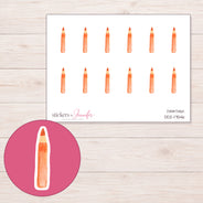 DDZ-17546 planner sticker sheet with enlarged sticker detail