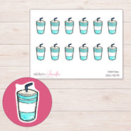 DDZ-17579 planner sticker sheet with enlarged sticker detail