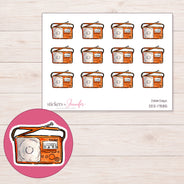 DDZ-17585 planner sticker sheet with enlarged sticker detail