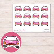 DDZ-17594 planner sticker sheet with enlarged sticker detail