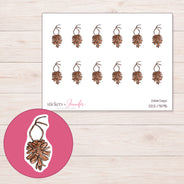 DDZ-17595 planner sticker sheet with enlarged sticker detail