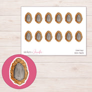 DDZ-17603 planner sticker sheet with enlarged sticker detail