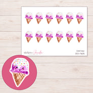 DDZ-17605 planner sticker sheet with enlarged sticker detail