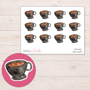 DDZ-17609 planner sticker sheet with enlarged sticker detail