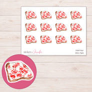 DDZ-17614 planner sticker sheet with enlarged sticker detail