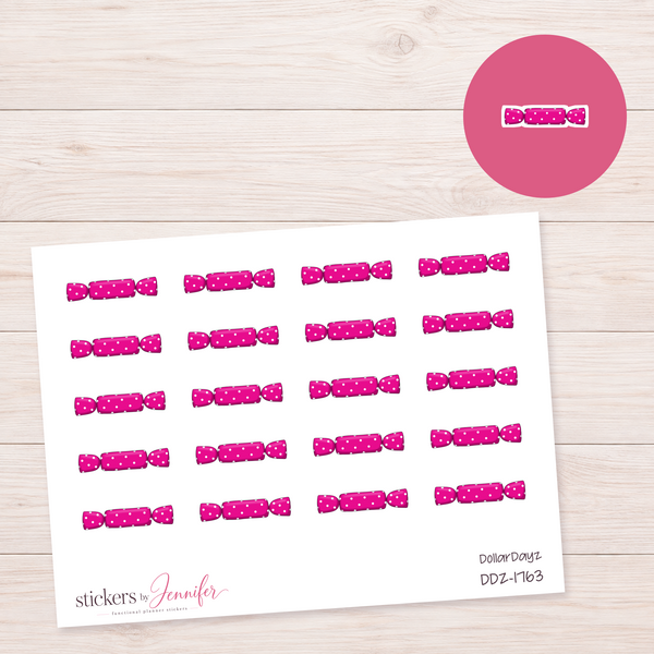 Pink Wrapped Candy Planner Stickers | DDZ-1763