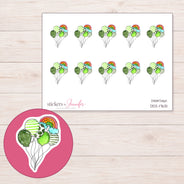 DDZ-17631 planner sticker sheet with enlarged sticker detail