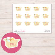 DDZ-17636 planner sticker sheet with enlarged sticker detail