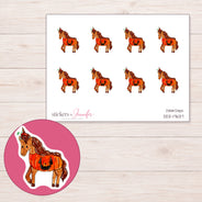 DDZ-17637 planner sticker sheet with enlarged sticker detail