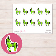 DDZ-17640 planner sticker sheet with enlarged sticker detail