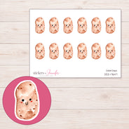 DDZ-17647 planner sticker sheet with enlarged sticker detail