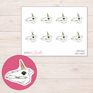 DDZ-17649 planner sticker sheet with enlarged sticker detail