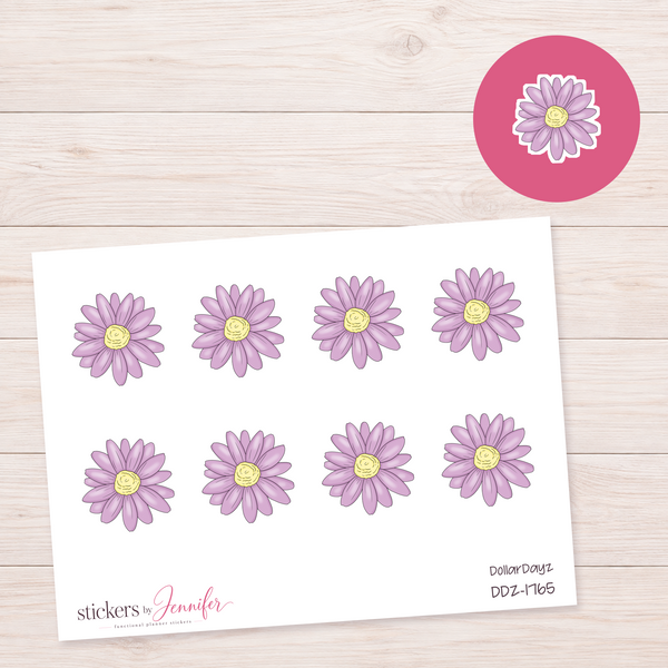 Purple Daisy Planner Stickers | DDZ-1765