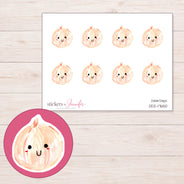 DDZ-17650 planner sticker sheet with enlarged sticker detail