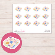 DDZ-17666 planner sticker sheet with enlarged sticker detail