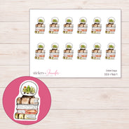 DDZ-17667 planner sticker sheet with enlarged sticker detail