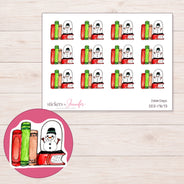 DDZ-17673 planner sticker sheet with enlarged sticker detail