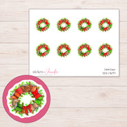DDZ-17697 planner sticker sheet with enlarged sticker detail