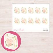 DDZ-17699 planner sticker sheet with enlarged sticker detail