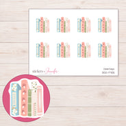 DDZ-17705 planner sticker sheet with enlarged sticker detail