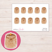 DDZ-17706 planner sticker sheet with enlarged sticker detail