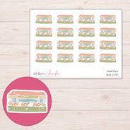 DDZ-17717 planner sticker sheet with enlarged sticker detail