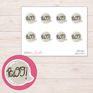 DDZ-17727 planner sticker sheet with enlarged sticker detail
