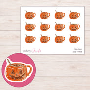 DDZ-17748 planner sticker sheet with enlarged sticker detail