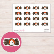 DDZ-17757 planner sticker sheet with enlarged sticker detail