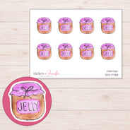 DDZ-17758 planner sticker sheet with enlarged sticker detail