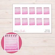 DDZ-17760 planner sticker sheet with enlarged sticker detail