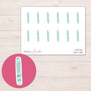 DDZ-17788 planner sticker sheet with enlarged sticker detail