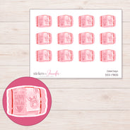 DDZ-17805 planner sticker sheet with enlarged sticker detail