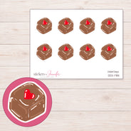DDZ-17811 planner sticker sheet with enlarged sticker detail