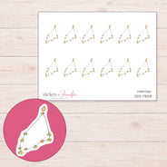 DDZ-17828 planner sticker sheet with enlarged sticker detail