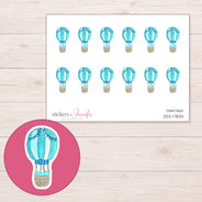 DDZ-17834 planner sticker sheet with enlarged sticker detail