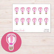DDZ-17840 planner sticker sheet with enlarged sticker detail