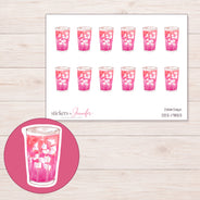 DDZ-17853 planner sticker sheet with enlarged sticker detail