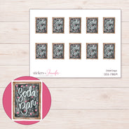 DDZ-17859 planner sticker sheet with enlarged sticker detail