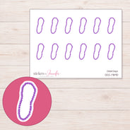 DDZ-17890 planner sticker sheet with enlarged sticker detail