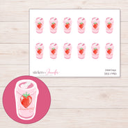 DDZ-17901 planner sticker sheet with enlarged sticker detail