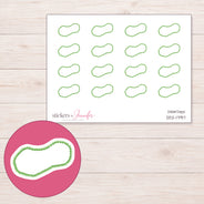 DDZ-17917 planner sticker sheet with enlarged sticker detail